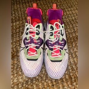 Nike White and Purple Athletic Shoes